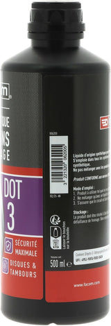 Liquide de frein DOT3 - FACOM - 500 ml