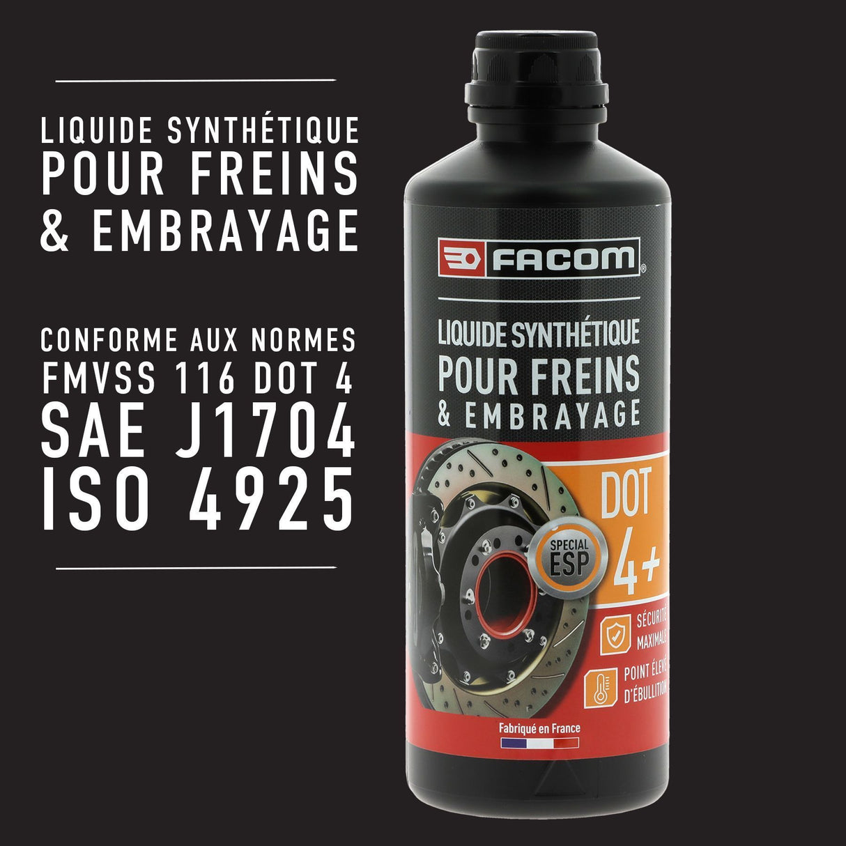 Liquide de frein DOT4+ - FACOM - 500 ml