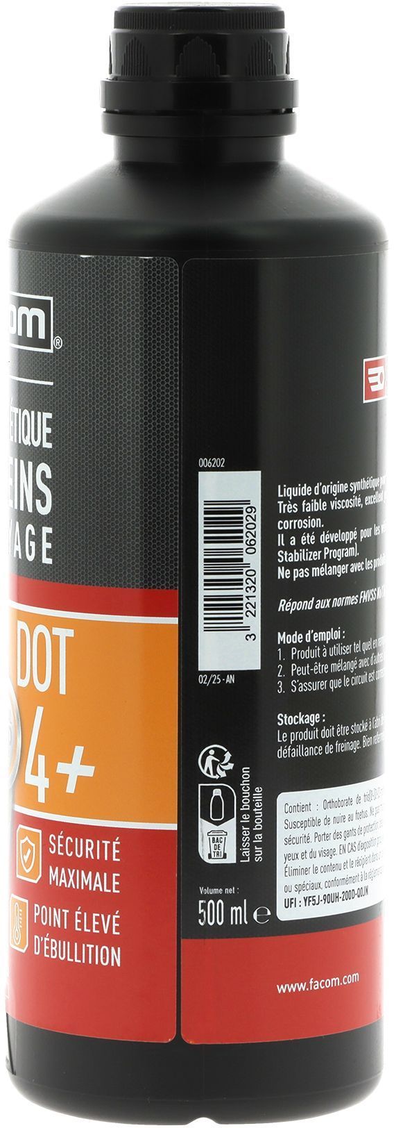 Liquide de frein DOT4+ - FACOM - 500 ml