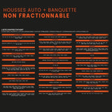 Housses auto - XLCOVER - Fractionnable - Compatible Airbags - Housses sieges avant, appuis-tete et banquette arriere