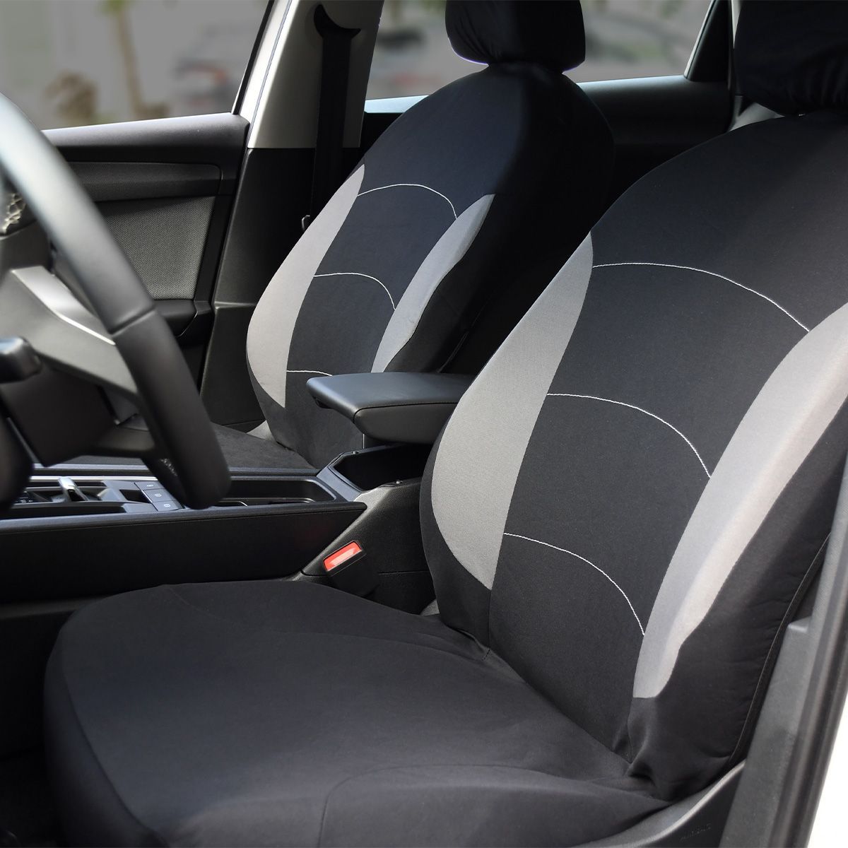 Housses auto - XLCOVER - Fractionnable - Compatible Airbags - Housses sieges avant, appuis-tete et banquette arriere