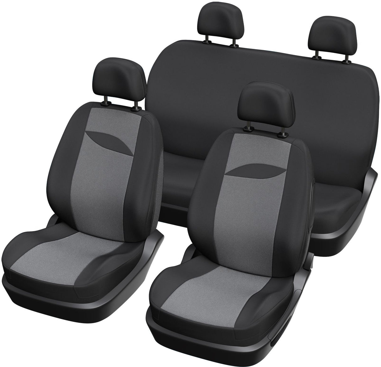 Housses auto - XLCOVER - Non fractionnable - Compatible Airbags - Housses sieges avant, appuis-tete et banquette arriere