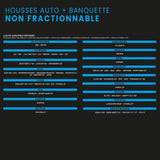 Housses auto - XLCOVER - Non fractionnable - Compatible Airbags - Housses sieges avant, appuis-tete et banquette arriere