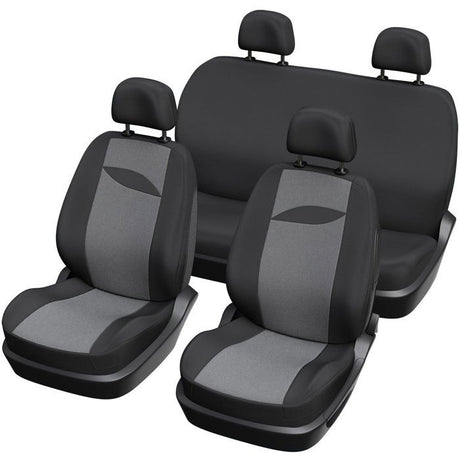 Housses auto - XLCOVER - Non fractionnable - Compatible Airbags - Housses sieges avant, appuis-tete et banquette arriere