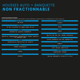 Housses auto - XLCOVER - Non fractionnable - Compatible Airbags - Housses sieges avant, appuis-tete et banquette arriere