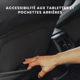 Lot de 2 housses auto avant - XLCOVER - Compatible Airbags - Noir - Housses pour sieges et appuis-tete
