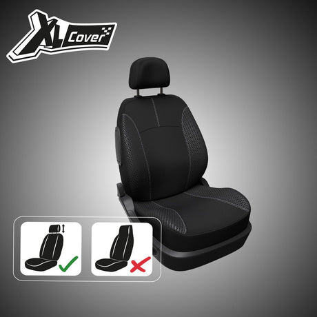 Housse de siege auto - XLCOVER - Compatible Airbags - Noir - Universelle - 3 pieces