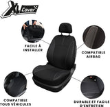 Housse de siege auto - XLCOVER - Compatible Airbags - Noir - Universelle - 3 pieces