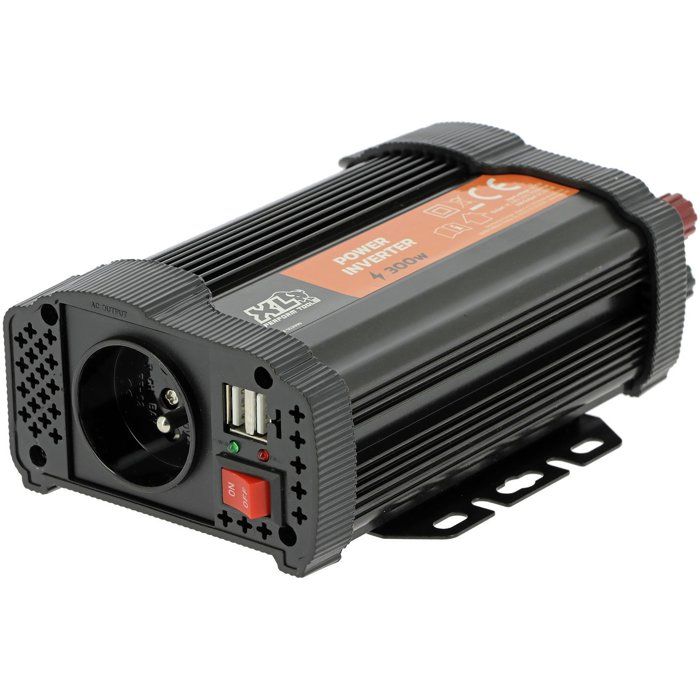 Convertisseur - XL PERFORM TOOLS - 12V-230V - 300 W - 2 fusibles inclus - 2 sorties USB
