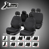 Housses auto - XLCOVER - SUV/Berline - Fractionnable - Housses assises/dossiers avant, appuis-tete et banquette arriere