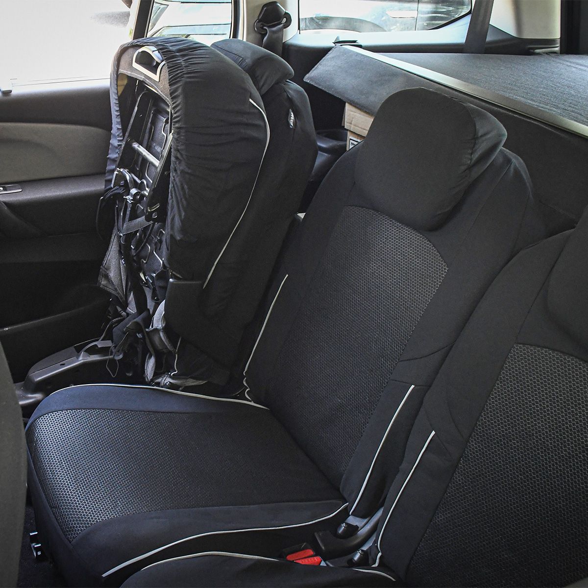 Pack de 5 housses auto universelles - XLCOVER - Monospace - Compatible Airbags - Housses les assises, dossiers et appuis-tete