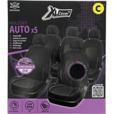 Pack de 5 housses auto universelles - XLCOVER - Monospace - Compatible Airbags - Housses les assises, dossiers et appuis-tete