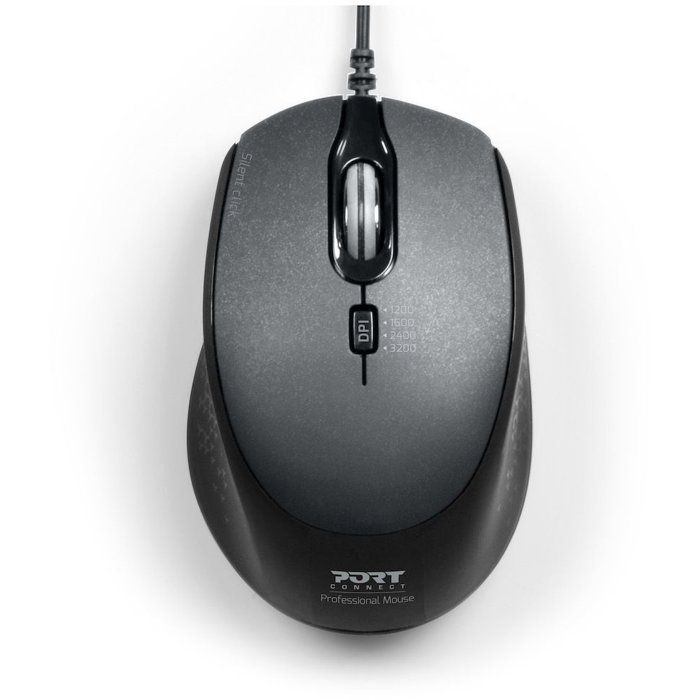 Souris sans fil - PORT Designs - 900711-B - USB-A & USB-C - 2.4 GHz - Compacte - Blanc