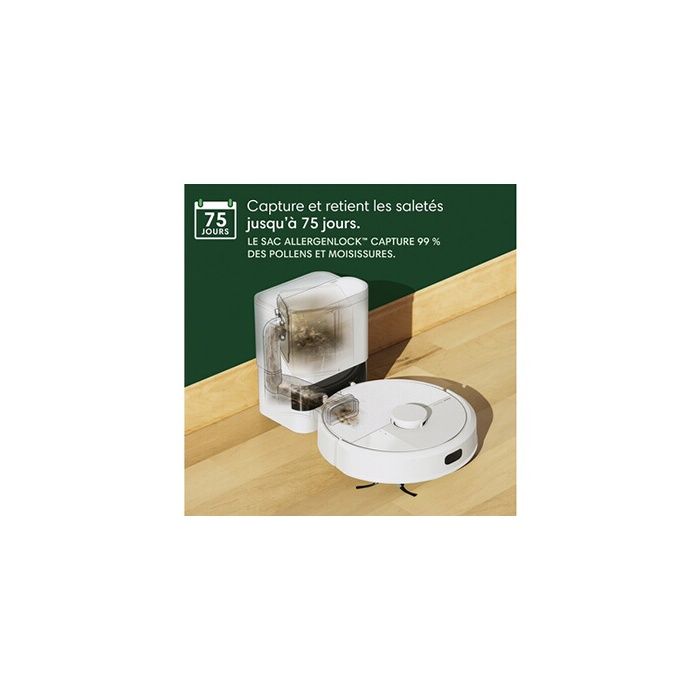 Aspirateur Robot Laveur - IROBOT Roomba 105 Combo + Autoempty - 2h - 7000 Pa - 400 ml - Blanc