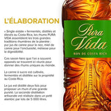 PURA VIDA - X.A - Rhum Brun - 40 % Alcool - Origine : Costa Rica - Bouteille 70 cl