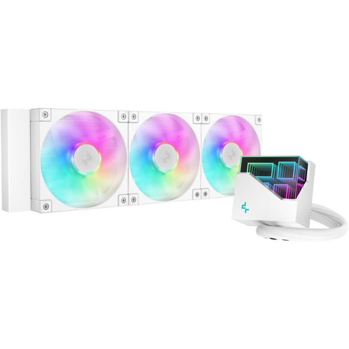 Watercooling AIO - DEEPCOOL LT360 ARGB - Ventilateurs 3x 120 mm ARGB - Blanc