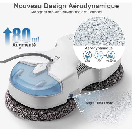 HUTT C7 - Robot Nettoyeur de vitres avec Fonction de pulvérisation - Contrôle Intelligent de la fréquence