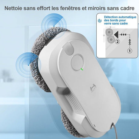 HUTT DDC56 Robot Laveur de Vitre - Robot Nettoyeur de Vitres avec Double Pulvérisation d'eau - Systeme de Protection
