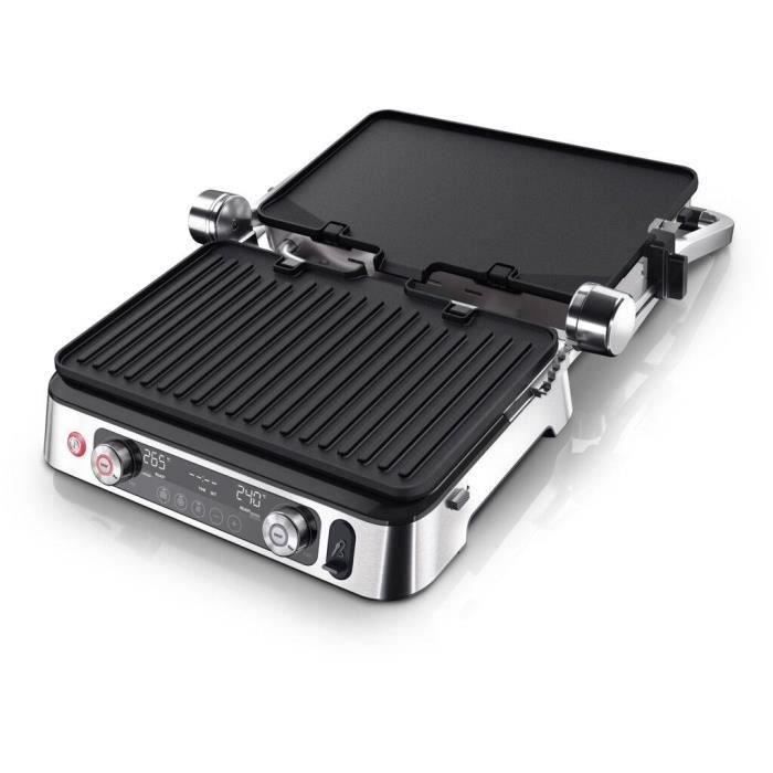 Grill multifonctions - BRAUN - Multi Grill 9 Pro - 2200 W - 3 positions de chauffe - Noir / Acier