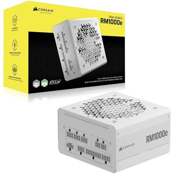 Alimentation PC - CORSAIR - CP-9020294-EU - RMe White Series RM1000e White