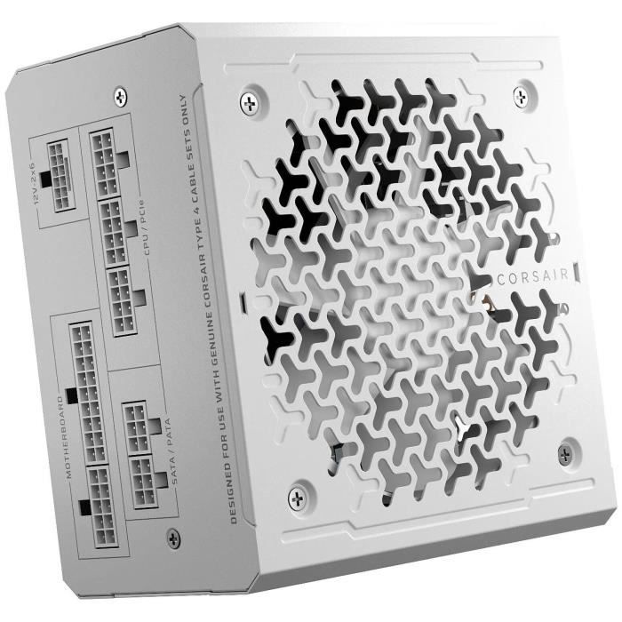 Alimentation PC - CORSAIR - CP-9020292-EU - RM750e White - 750 W - ATX 3.1 - Cybenetics GOLD