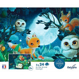 2 Puzzles - SENTOSPHERE - 24 pieces - Au clair de Lune - Observation - Mémoire - Logique - Des 3 ans