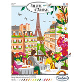 Peinture acrylique - SENTOSPHERE - Palette D'artiste - Paris - Peinture a numéro pour adulte - Tableau en carte toilée