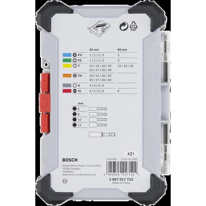 Coffret d'embouts de vissage - Bosch - 2607017723 - 43 pieces - Acier S2 - Boîte Pick and Click
