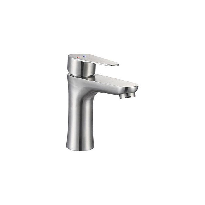 Mitigeur lavabo - EDOUARD ROUSSEAU - Onabi - Inox brossé - Cartouche céramique Ř 35 mm - Economie d'eau