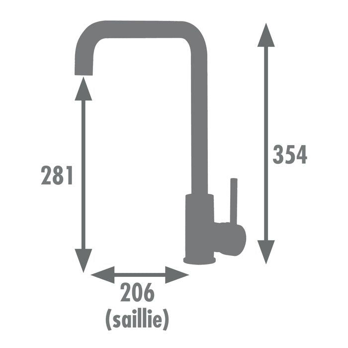 Mitigeur évier - Chromé - Bec orientable - EDOUARD ROUSSEAU - SOTO