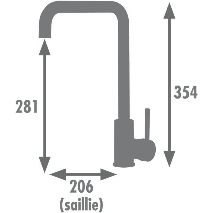 Mitigeur évier - Chromé - Bec orientable - EDOUARD ROUSSEAU - SOTO