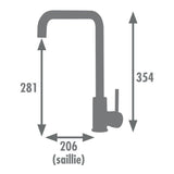 Mitigeur évier - Chromé - Bec orientable - EDOUARD ROUSSEAU - SOTO