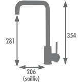 Mitigeur évier - Chromé - Bec orientable - EDOUARD ROUSSEAU - SOTO