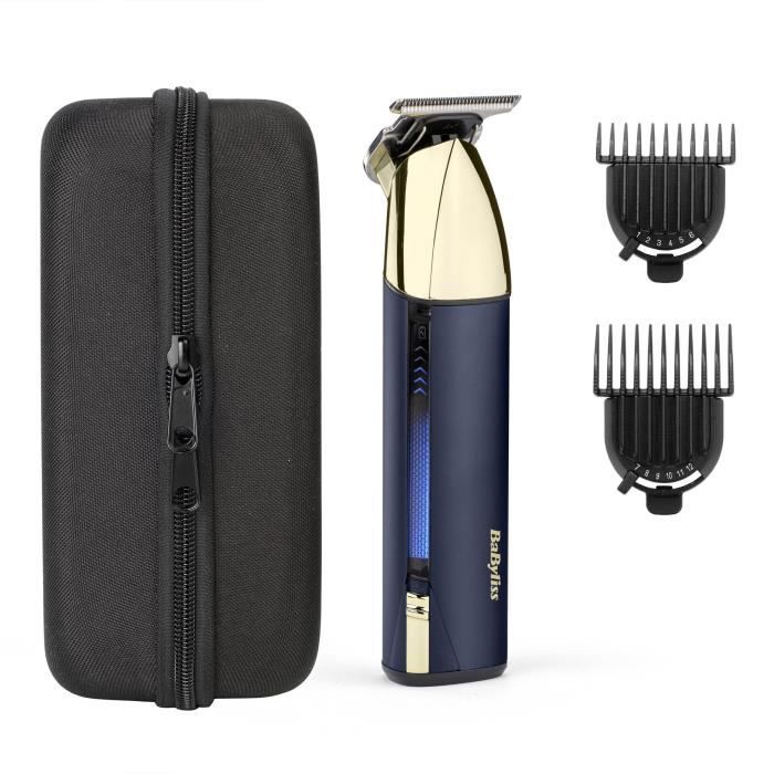 Tondeuse a barbe sans fil - BABYLISS - T992E Super-X Metal - Autonomie 5 h - Edition Gold & Navy
