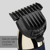 Tondeuse a barbe sans fil - BABYLISS - T992E Super-X Metal - Autonomie 5 h - Edition Gold & Navy