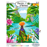 Peinture acrylique - SENTOSPHERE - Palette D'artiste - Lagon en Thailande - Peinture a numéro pour adulte - Tableau toilée