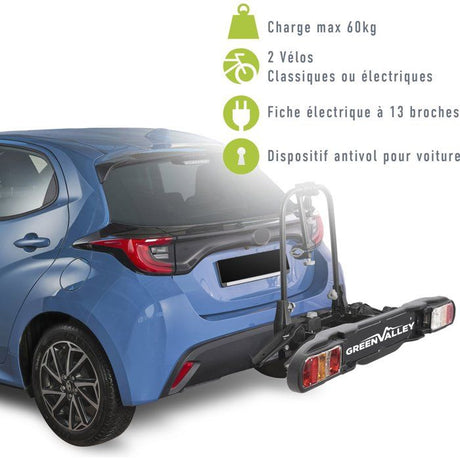 Green Valley Porte Vélo Disco 2 vélos - porte vélos voiture