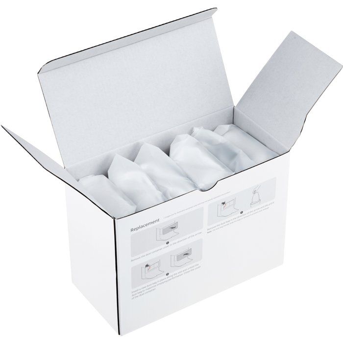 Lot de 6 sacs a poussiere - ROBOROCK - Pour QREVO et SAROS - Blanc