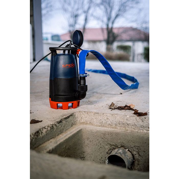 Pompe d'évacuation 3 en 1 - SPIDO - Classic VCDC-500-P2 - 500 W - Débit de 12,5 m³/h