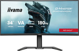 Ecran PC Gamer incurvé - IIYAMA - 34 - 180Hz - Dalle VA - 0.4ms - Réglable en hauteur - G-Master Red Eagle