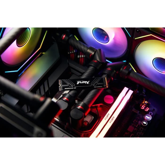 KINGSTON - FURY Renegade G5 - SSD interne - 4 To - M.2 2280 - PCI Express 5.0 x4 (NVMe) - Lecture jusqu'a 10 000 Mo/s