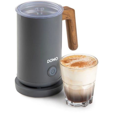 Mousseur a lait - DOMO - DO745MF - 500 W - 150 ml - Socle 360° - Gris/Bois