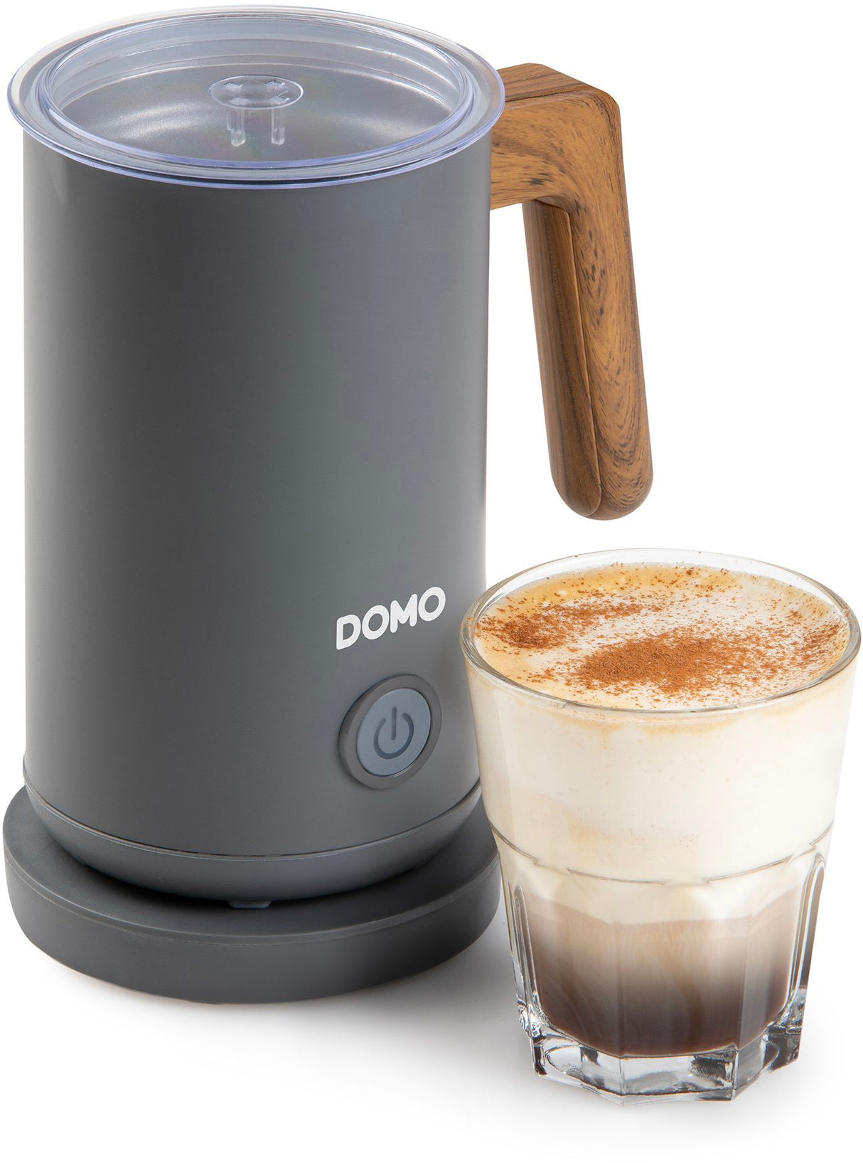 Mousseur a lait - DOMO - DO745MF - 500 W - 150 ml - Socle 360° - Gris/Bois