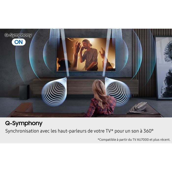 Barre de son - SAMSUNG - HW-Q610F/XE - Series 3.1ch - Caisson sans fil 6,5'' - Accoustic beam