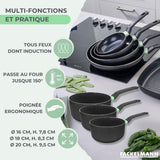 Set de 3 casseroles antiadhésives céramique 16, 18 et 20 cm Fackelmann Brandao
