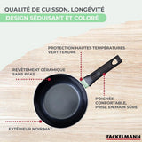 Set de 2 poeles - FACKELMANN - Brandao - Antiadhésives céramique - 16 et 20 cm