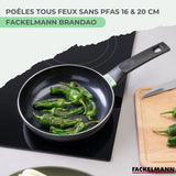 Set de 2 poeles - FACKELMANN - Brandao - Antiadhésives céramique - 16 et 20 cm