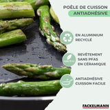 Set de 4 poeles - FACKELMANN - Brandao - Antiadhésives céramique - 16, 20, 24 et 28 cm