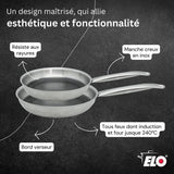 Set de 2 poeles a induction - ELO - Relief Solutions - Inox 18/10 ELODUR Select antiadhésives  Ø?24?et 28?cm