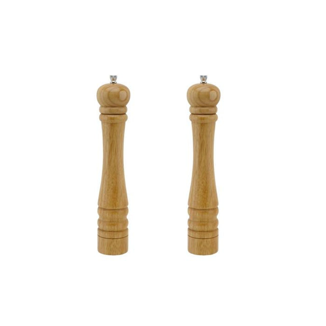Ensemble de 2 Moulins a poivre manuel - FACKELMANN PROFESIONAL - Couleur bois - 32 cm